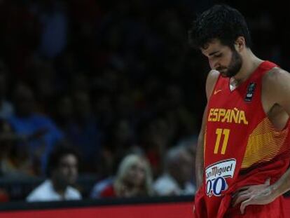 Ricky Rubio, en un partido del último Mundial.