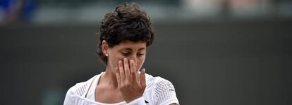 Carla Suárez, durante el partido contra Venus.