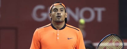 Kyrgios, durante un partido reciente en Tokio.