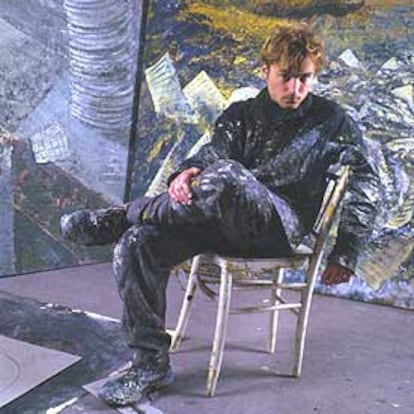 Miquel Barceló en 1985, fotografiado por Jean-Marie del Moral.