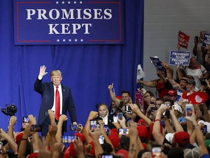 Donald Trump, en un acto en Ohio hace dos semanas.