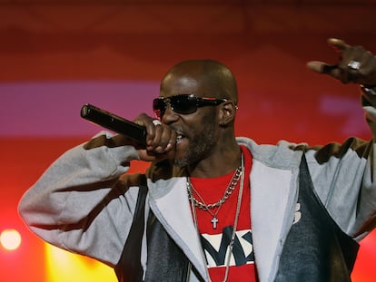 DMX durante um show em Varsóvia em 2014.