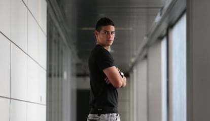 James Rodríguez a la ciutat esportiva del Reial Madrid.