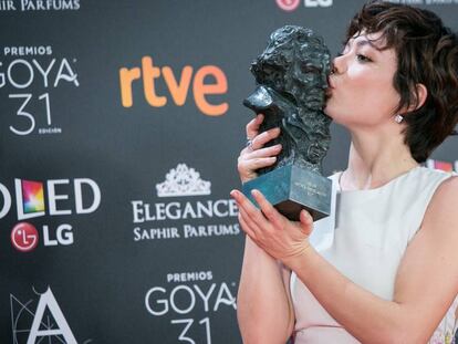 Anna Castillo, ganadora del Goya a la actriz revelaci&oacute;n por su papel en &#039;El Olivo&#039;. 