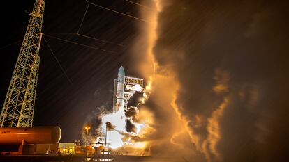 El despegue de la nave espacial 'Peregrino', en Merritt Island (EE UU), el 8 de enero de 2024.
