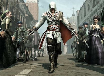 Imagen del videojuego de acción <i>Assassin&#39;s Creed 2</i>, de la compañía francesa Ubisoft.