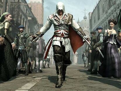 Imagen del videojuego de acción <i>Assassin's Creed 2</i>, de la compañía francesa Ubisoft.