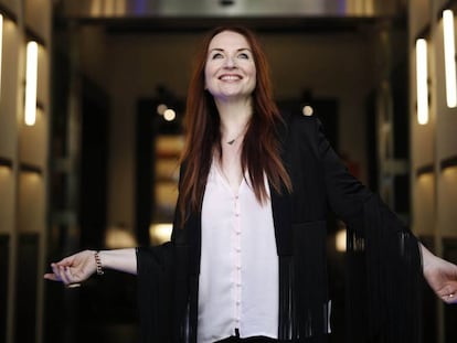 La pianista y cantante de jazz británica Judith Owen, en un hotel de Madrid.