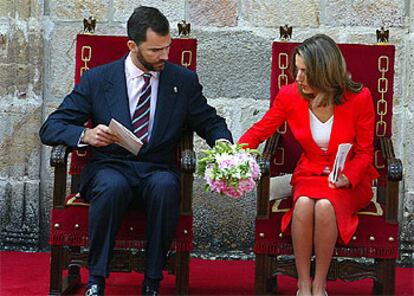 Los príncipes de Asturias, en el acto de entrega del Premio Príncipe de Viana, el pasado 1 de julio.
