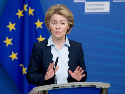 Ursula von der Leyen, presidenta de la Comisión Europea, el pasado 10 de marzo en Bruselas.