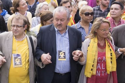 Pere Pugès (centre de la imatge), un dels promotors de l'ANC.