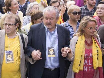 Pere Pugès (centre de la imatge), un dels promotors de l'ANC.