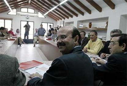 Gaspar Zarrías, ayer, en una reunión de la ejecutiva del PSOE de Jaén.