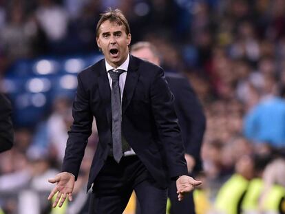 Julen Lopetegui, durante el partido contra el Viktoria Plzen.