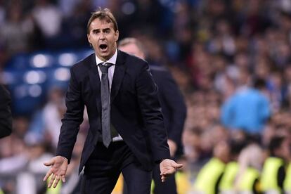 Julen Lopetegui, durante el partido contra el Viktoria Plzen.