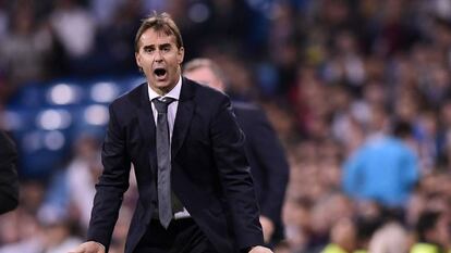 Julen Lopetegui, durante el partido contra el Viktoria Plzen.