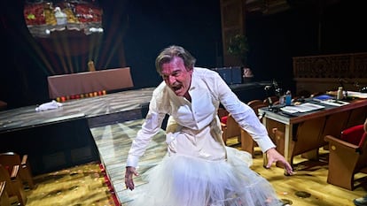 Un momento de 'El gran teatro del mundo', de Calderón de la Barca, dentro del festival de Almagro.