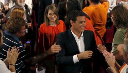 Marta Rivera y Albert Rivera, el domingo en Madrid.