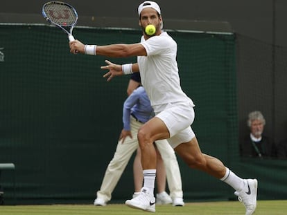 López en su última aparición en Wimbledon donde cayó con el australiano Kyrgios.