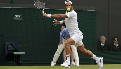 López en su última aparición en Wimbledon donde cayó con el australiano Kyrgios.