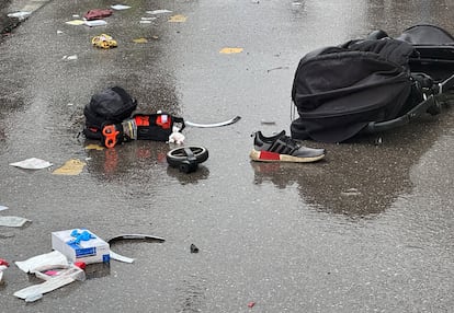 Varios objetos personales en la zona del suceso en la ciudad bávara de Múnich.