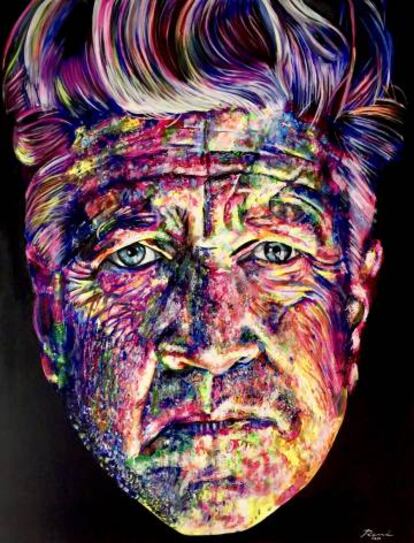 Retrato de David Lynch realizado por Mäkel.ä