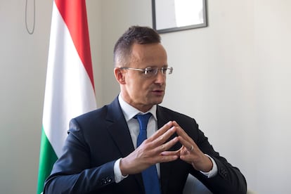 Péter Szijjártó, durante la entrevista en el consulado de Hungría en Málaga, el martes.