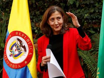 La candidata Ingrid Betancourt, el pasado jueves durante el anuncio de su ultimátum a la Coalición Centro Esperanza.