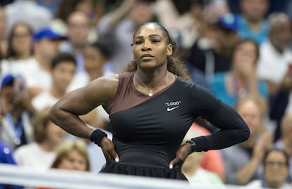 Serena Williams al finalizar la final del US Open.