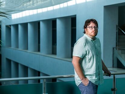 El antropólogo Emilio Santiago, el día 5 en el Centro de Ciencias Humanas y Sociales del CSIC, en Madrid.