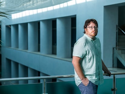 El antropólogo Emilio Santiago, el día 5 en el Centro de Ciencias Humanas y Sociales del CSIC, en Madrid.