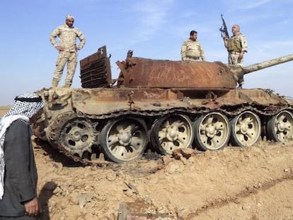 Soldados iraquianos nos arredores de Tikrit, na semana passada.