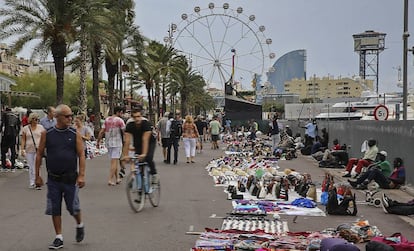 Fake designer goods on sale in Barcelona.