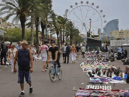 Fake designer goods on sale in Barcelona.