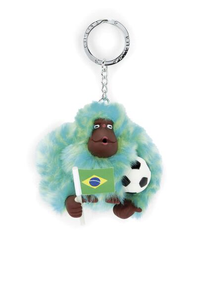 Llavero de mono vestido con los colores y la bandera de Brasil (16,90 euros).