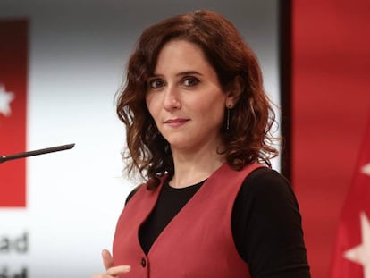 La presidenta de la Comunidad de Madrid, Isabel Díaz Ayuso.