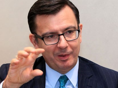El vicepresidente del Banco Europeo de Inversiones, Rom&aacute;n Escolano, el 4 de febrero en Madrid. 