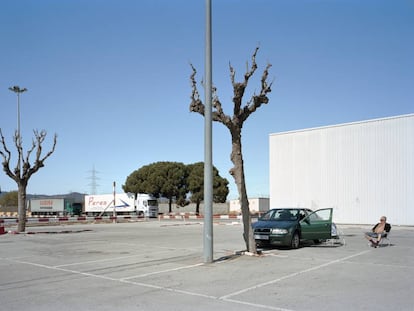 Aparcamiento de un centro comercial del Prat de Llobregat, Barcelona. Mayo, 2018.