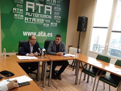 El presidente de ATA, Lorenzo Amor, en una imagen de archivo extraída de la web de la Asociación, durante la Presentación Informe Jornada laboral autónomos de Extremadura.