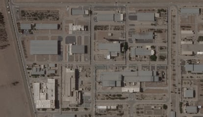 Imagen de satélite que muestra los edificios del centro de tecnología nuclear de Isfahán, el 17 de mayo.
