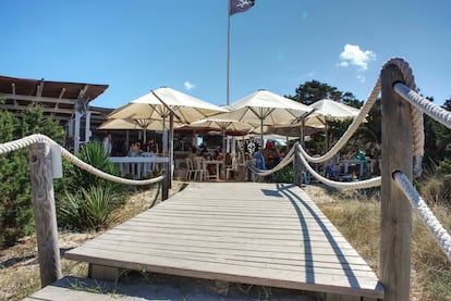 Entrada del kiosco El Pirata de Formentera.