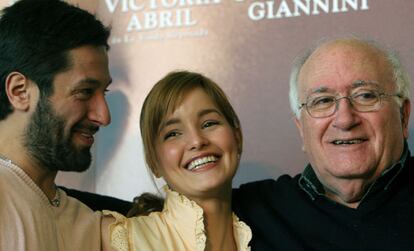 Sesión fotográfica de la pelicula <i>Tirante el Blanco</i> del director Vicente Aranda, junto a Rafael Amargo y Esther Nubiola.