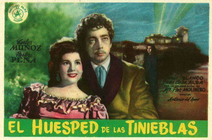 Cartel de 'El huesped de las tinieblas' (1948), de Antonio del Amo.