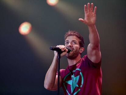 Pablo Alborán en el concierto de ayer.