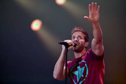 Pablo Alborán en el concierto de ayer.