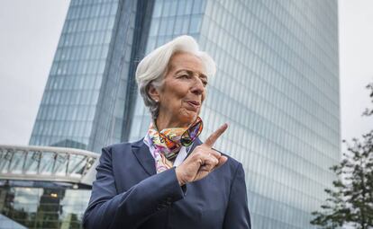Christine Lagarde, a su llegada a la sede del Banco Central Europeo el 4 de noviembre pasado.