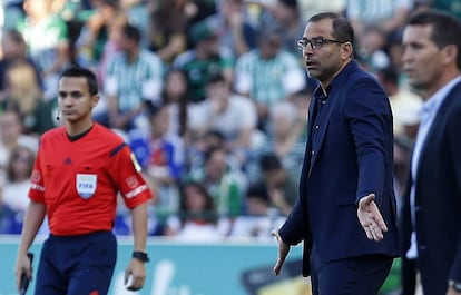 Esnáider, durante el partido.