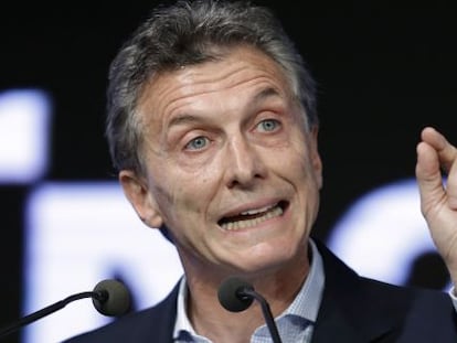 Macri, durante un discurso a finales de 2015.