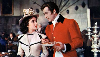 Stewart Granger y Liz Taylor en 'Bau Brummell'.