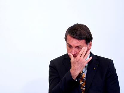 El presidente de Brasil, Jair Bolsonaro, durante un evento sobre la reactivación del turismo en su país, el 10 de noviembre.